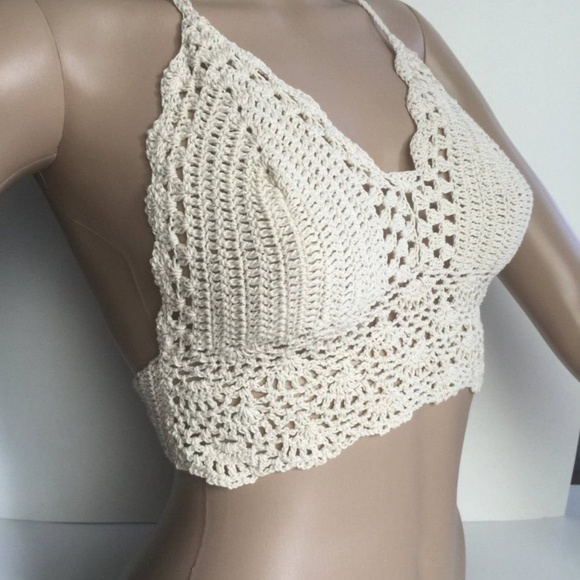 Cotton beach top,Bustier top, Ivory top, beach - Picture 1 of 3